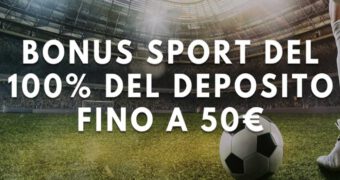 100% del deposito fino a 50€ con il Bonus Sport di Prewin